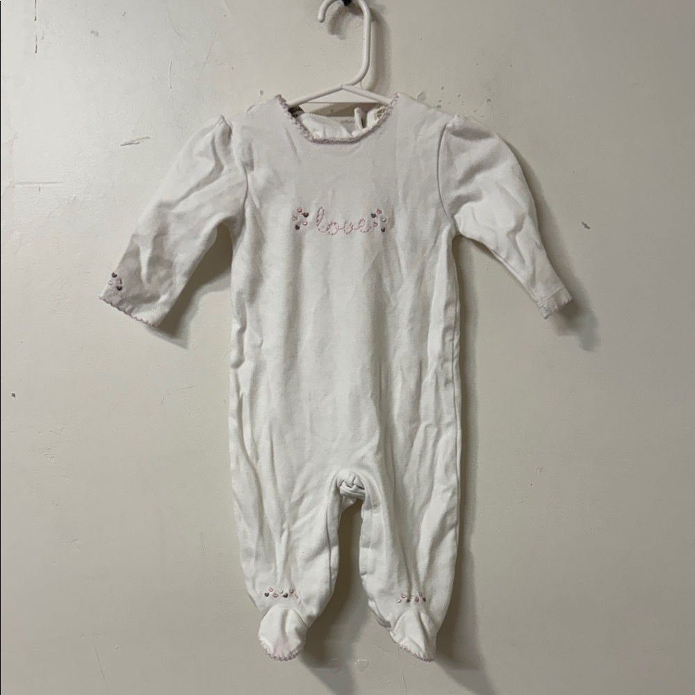 Wendy Bellissimo White and Pink Baby One Piece
